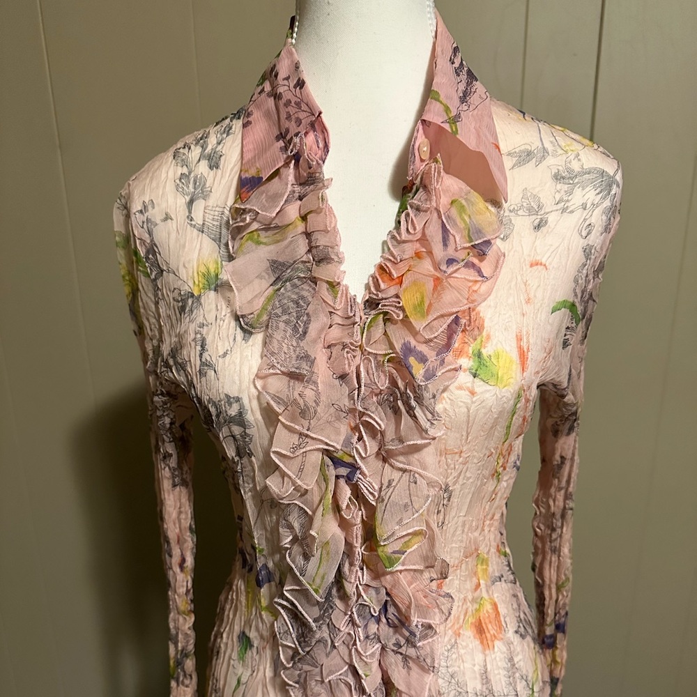 Sheer silk blouse